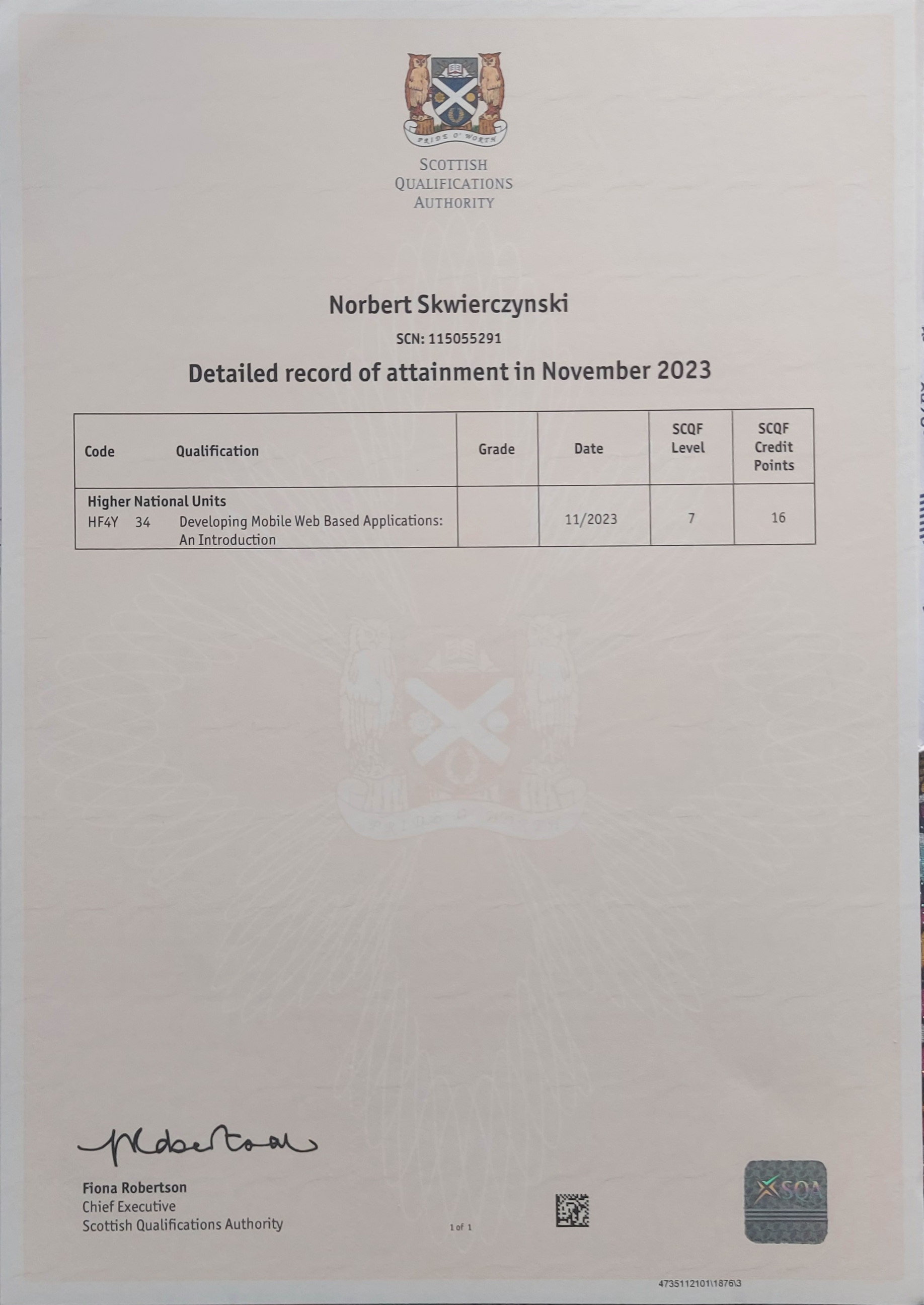 Certificate