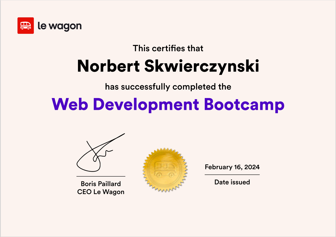 Certificate